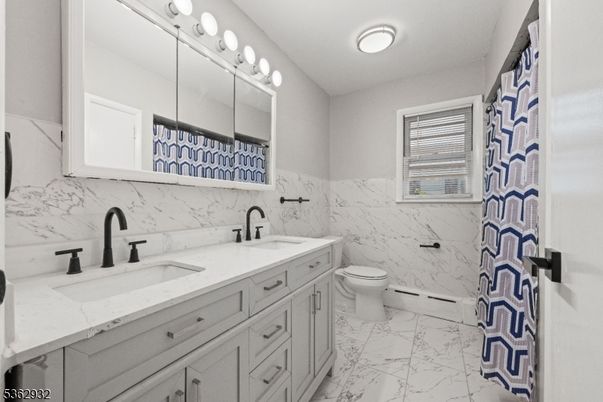 Bathroom, Dual Sink Vanities, Interior, Marble, Marble Walls