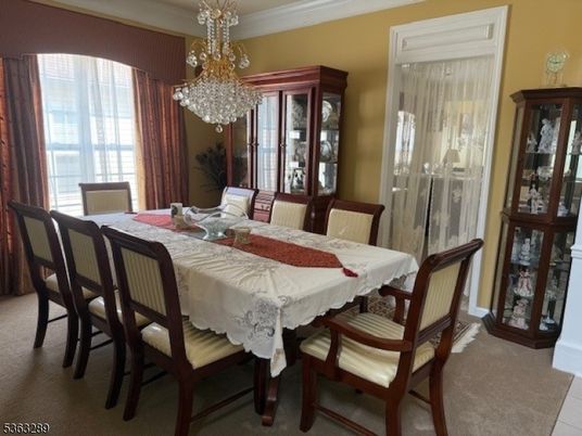 Chandelier, Dining room, Interior