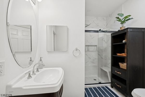 Bathroom, Glass Shower, Interior, Marble Walls