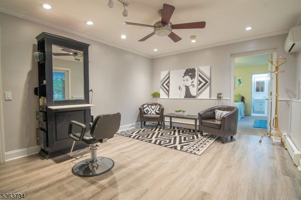 Fireplace, Interior, Recessed Lighting, Wood Texture Flooring