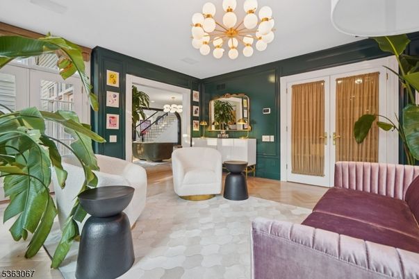 Chandelier, Interior, Wood Texture Flooring