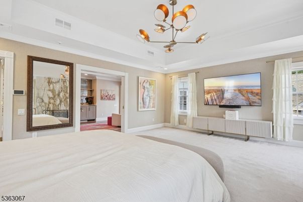 Bedroom, Chandelier, Interior, Recessed Lighting