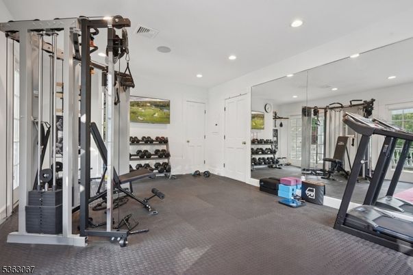 Fitness Equipment, Gym, Interior, Recessed Lighting