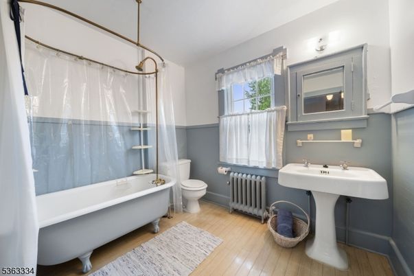 Bathroom, Free Standing Baths, Interior, Wood Texture Flooring