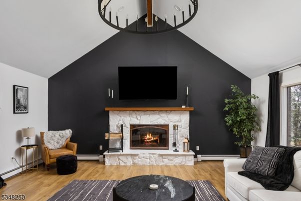 Fireplace, Interior, Wood Texture Flooring