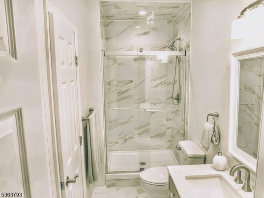 Bathroom, Glass Shower, Interior, Marble, Marble Walls