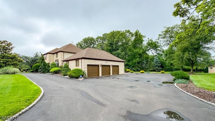 Attached, Backyard, Exterior, Facade, Brick Facade, French Provincial