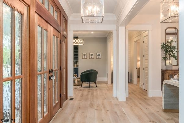 Chandelier, Interior, Pendant Lights, Recessed Lighting, Wood Texture Flooring