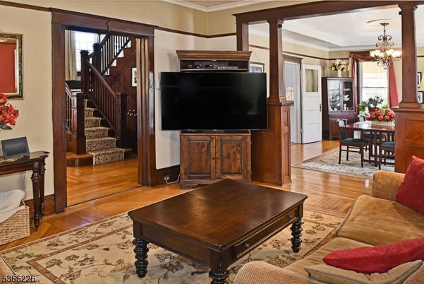 Chandelier, Dining room, Interior, Living room, Wood Texture Flooring