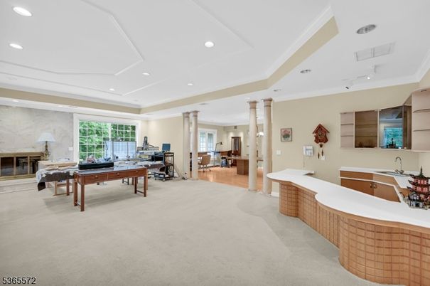 Billiard Table, Game Room, Home Office, Interior, Pendant Lights, Recessed Lighting