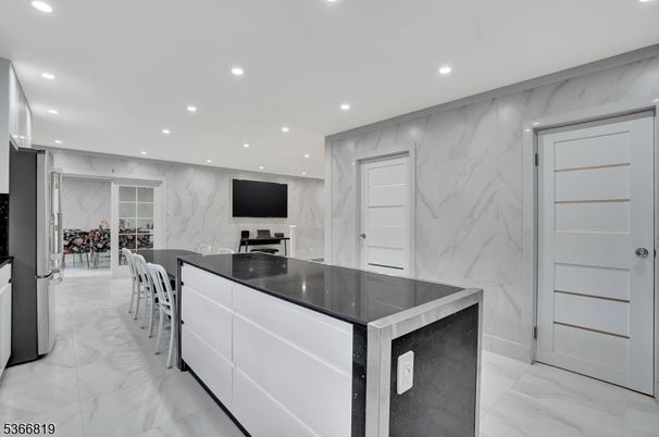 Interior, Kitchen, Marble, Marble Walls, Recessed Lighting