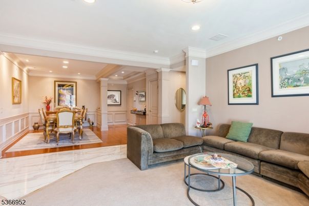 Dining room, Interior, Living room, Recessed Lighting, Wood Texture Flooring