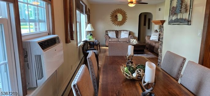 Dining room, Interior, Wood Texture Flooring