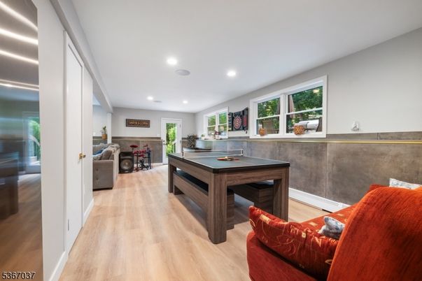 Game Room, Interior, Recessed Lighting, Wood Texture Flooring