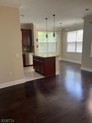 Interior, Kitchen, Pendant Lights, Wood Texture Flooring