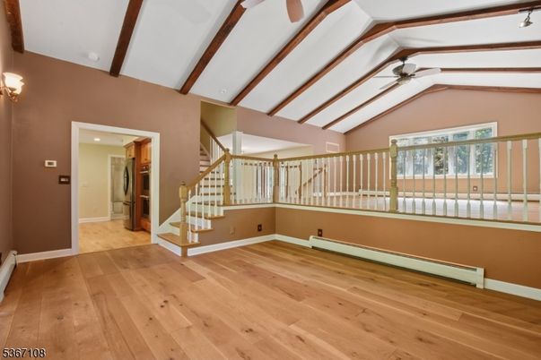 Empty room, Interior, Wooden Beams, Wood Texture Flooring