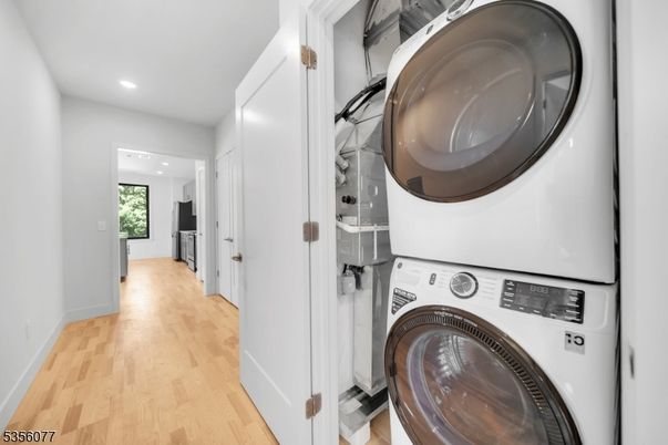 Interior, Recessed Lighting, Utility Closets, Washer, Wood Texture Flooring