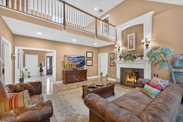 Fireplace, Interior, Living room, Recessed Lighting