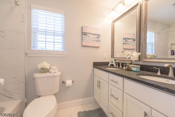 Bathroom, Dual Sink Vanities, Interior, Marble, Marble Walls