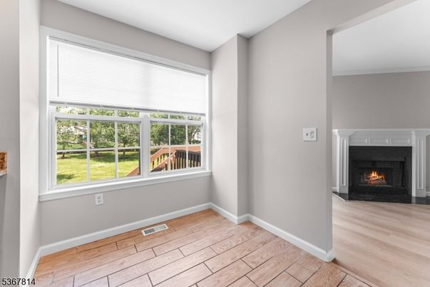 Empty room, Fireplace, Interior, Wood Texture Flooring