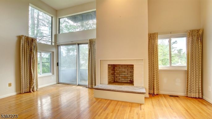Empty room, Fireplace, Interior, Wood Texture Flooring