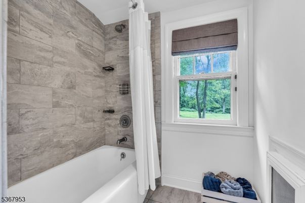 Bathroom, Interior, Marble Walls, Wood Texture Flooring