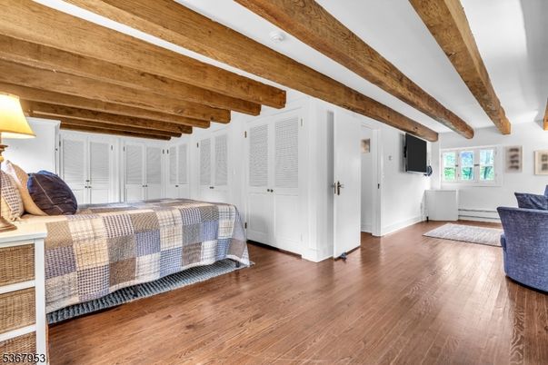 Bedroom, Interior, Wooden Beams, Wood Texture Flooring
