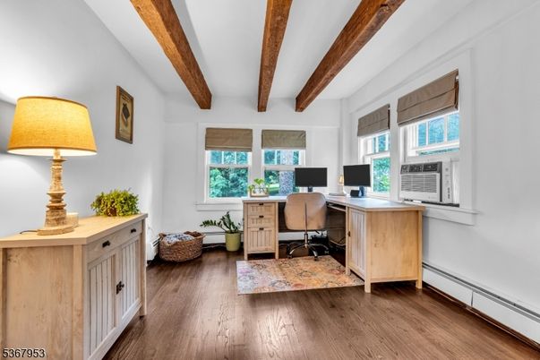 Home Office, Interior, Wooden Beams, Wood Texture Flooring