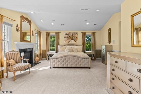 Bedroom, Fireplace, Interior, Recessed Lighting