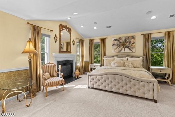 Bedroom, Fireplace, Interior, Recessed Lighting