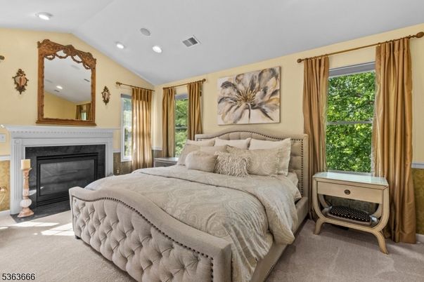 Bedroom, Fireplace, Interior, Recessed Lighting