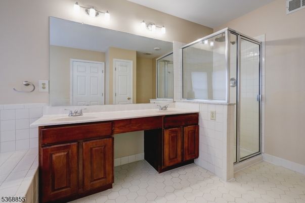 Bathroom, Dual Sink Vanities, Glass Shower, Interior