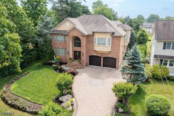 Attached, Backyard, Exterior, Facade, Brick Facade, French Provincial