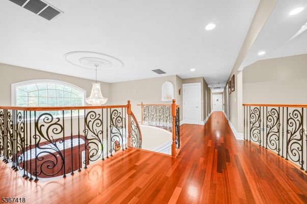 Chandelier, Interior, Recessed Lighting, Wood Texture Flooring