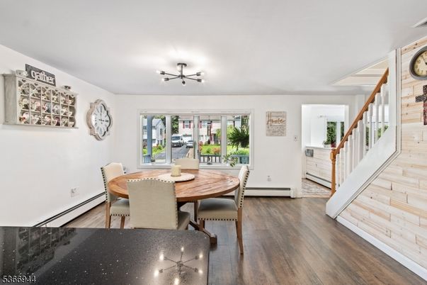Dining room, Interior, Wood Texture Flooring