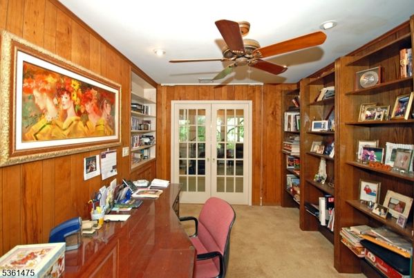 Home Office, Interior, Recessed Lighting, Wooden Walls