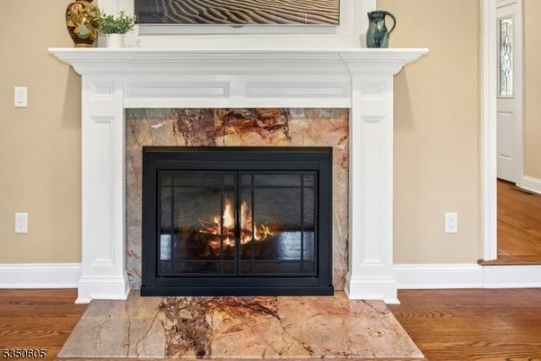 Fireplace, Interior, Wood Texture Flooring