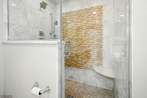 Bathroom, Glass Shower, Interior, Marble Walls