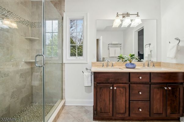 Bathroom, Dual Sink Vanities, Glass Shower, Interior