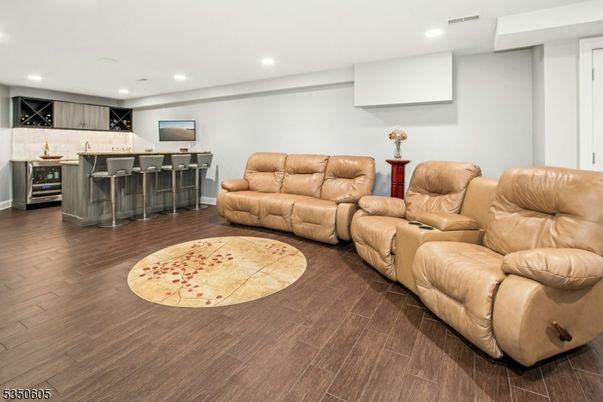 Interior, Kitchen, Living room, Recessed Lighting, Wood Texture Flooring