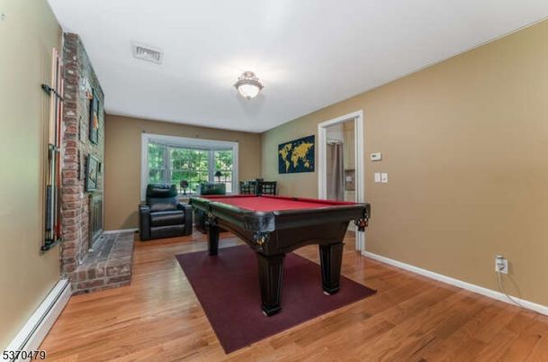 Billiard Table, Game Room, Interior, Wood Texture Flooring