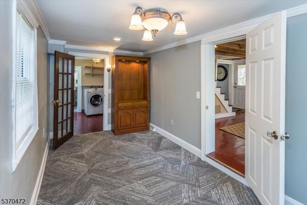 Interior, Recessed Lighting, Utility Closets, Washer, Wood Texture Flooring