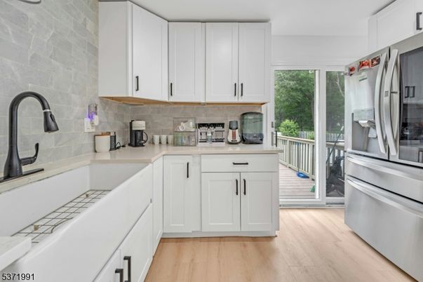 Interior, Kitchen, Stone Walls, Wood Texture Flooring