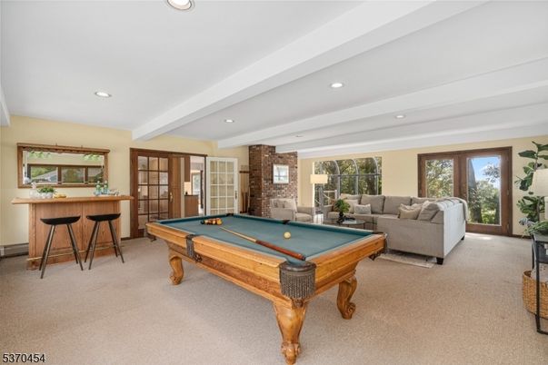 Billiard Table, Game Room, Interior, Living room, Recessed Lighting