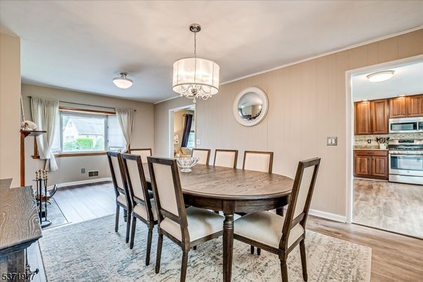 Chandelier, Dining room, Interior, Kitchen, Wood Texture Flooring