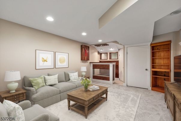 Fireplace, Interior, Living room, Recessed Lighting