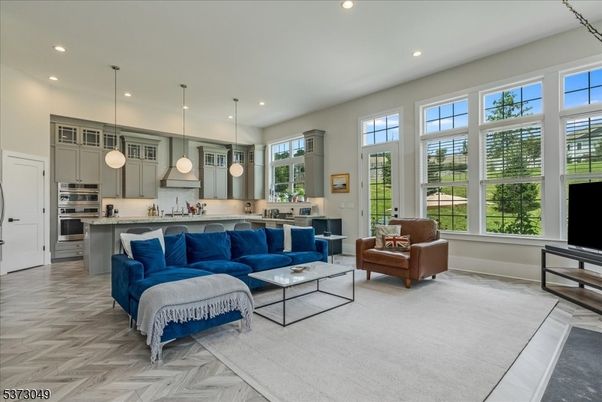 Interior, Kitchen, Living room, Pendant Lights, Recessed Lighting, Stainless Steel Appliances, Wood Texture Flooring