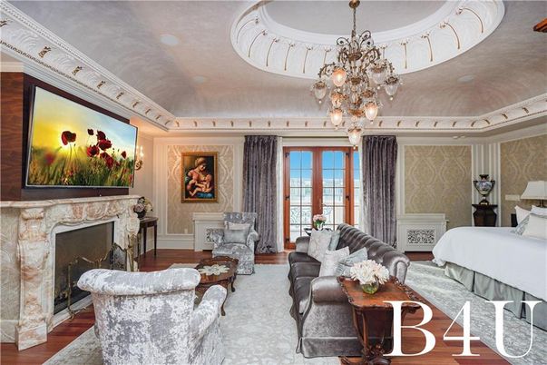 Chandelier, Fireplace, Interior, Living room, Recessed Lighting, Wood Texture Flooring