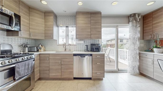 Interior, Kitchen, Recessed Lighting, Stainless Steel Appliances