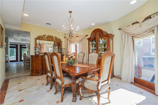 Chandelier, Dining room, Interior, Recessed Lighting